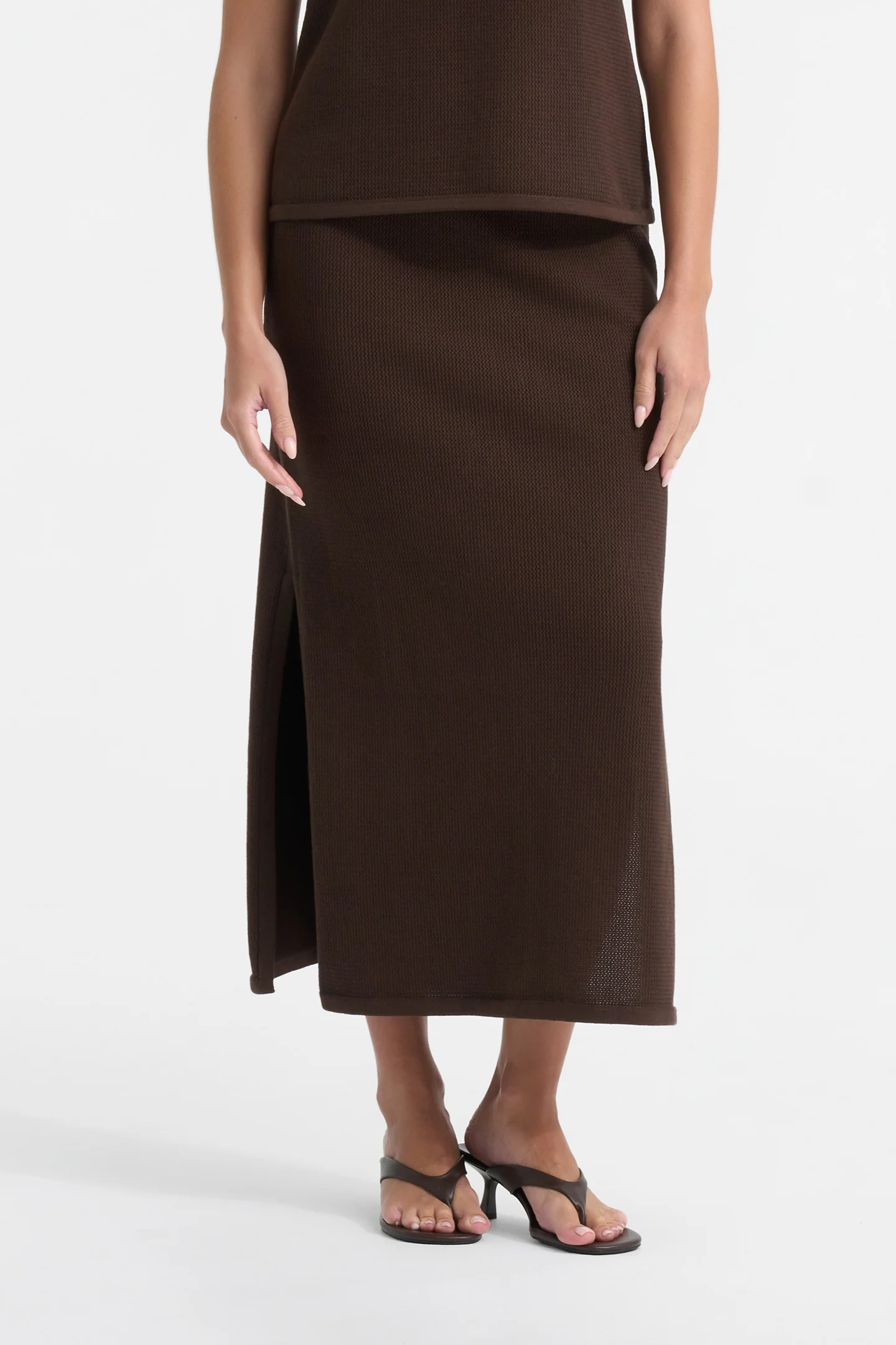 CROCHET KNIT MIDI SKIRT - Image 5