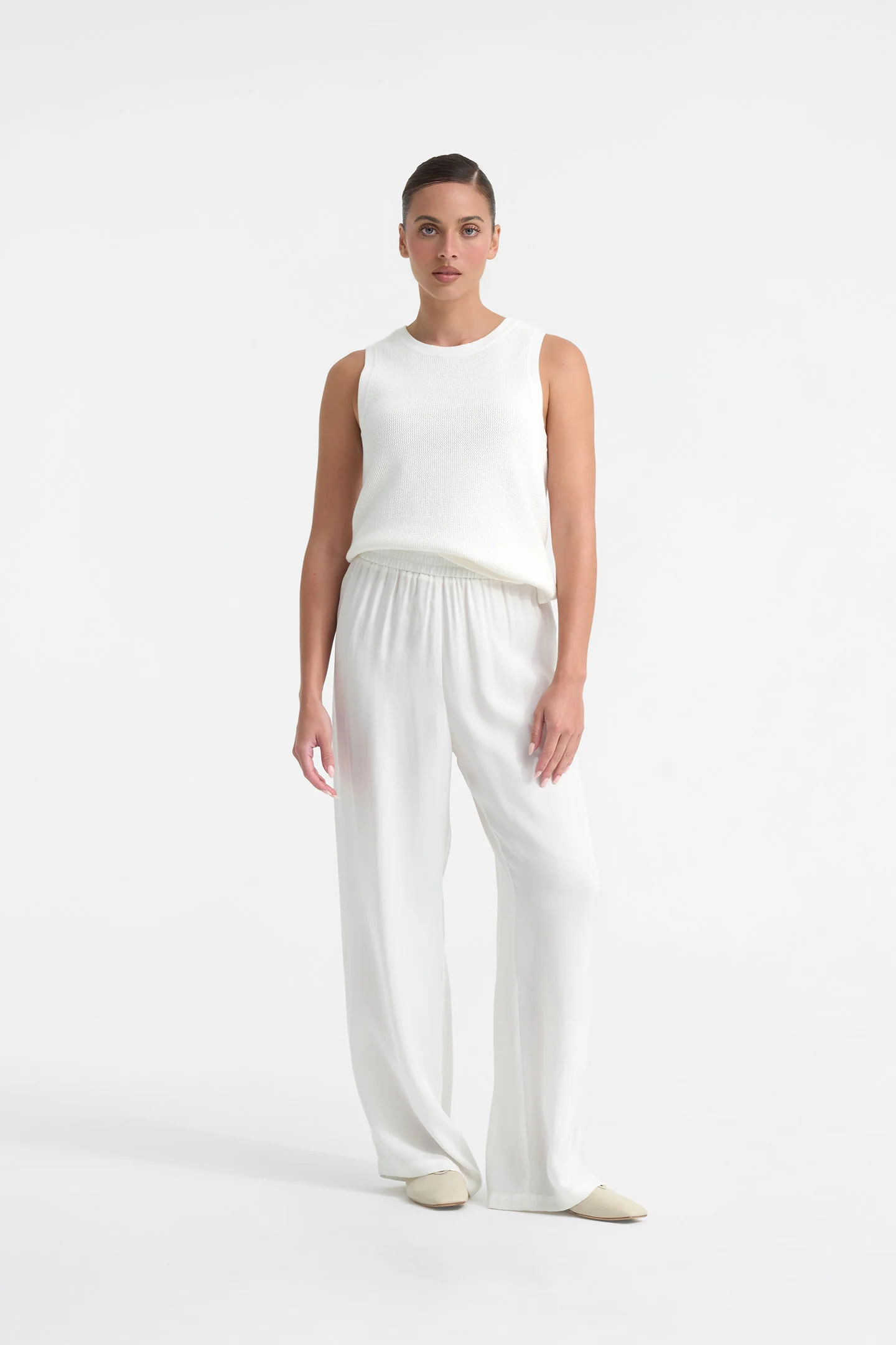 CUPRO WIDE LEG PANT