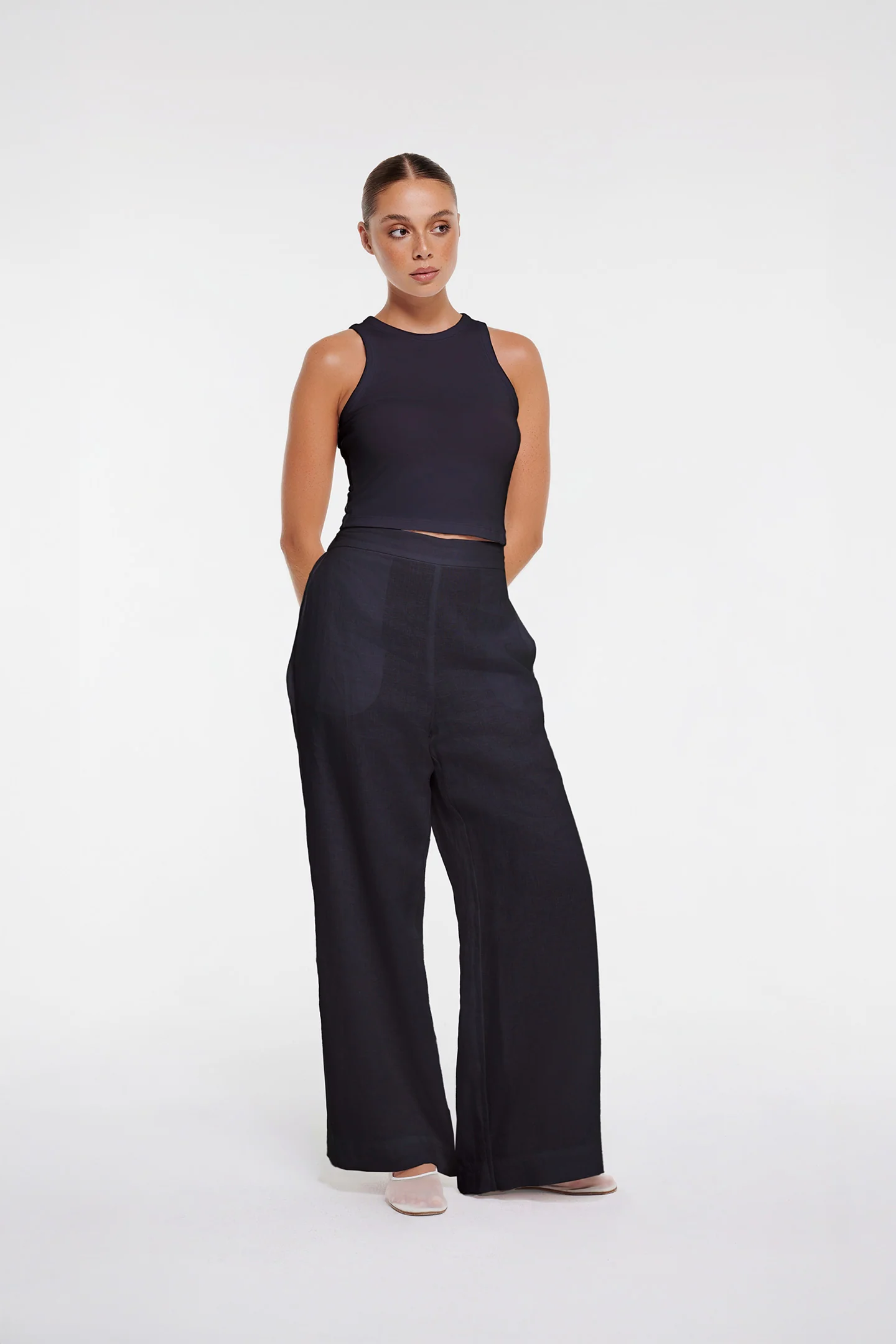 LINEN STRAIGHT LEG PANT - Image 4