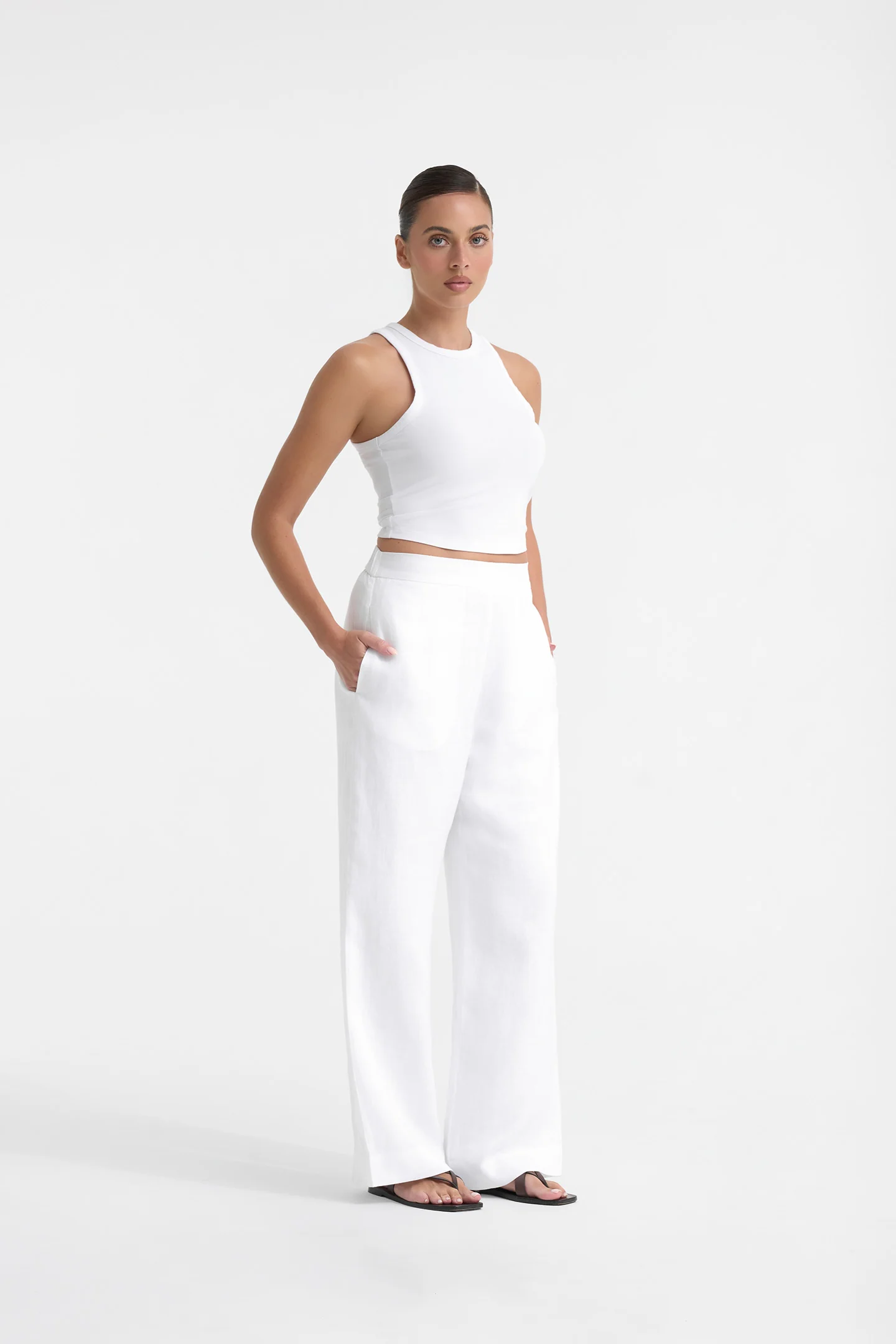 LINEN STRAIGHT LEG PANT - Image 3