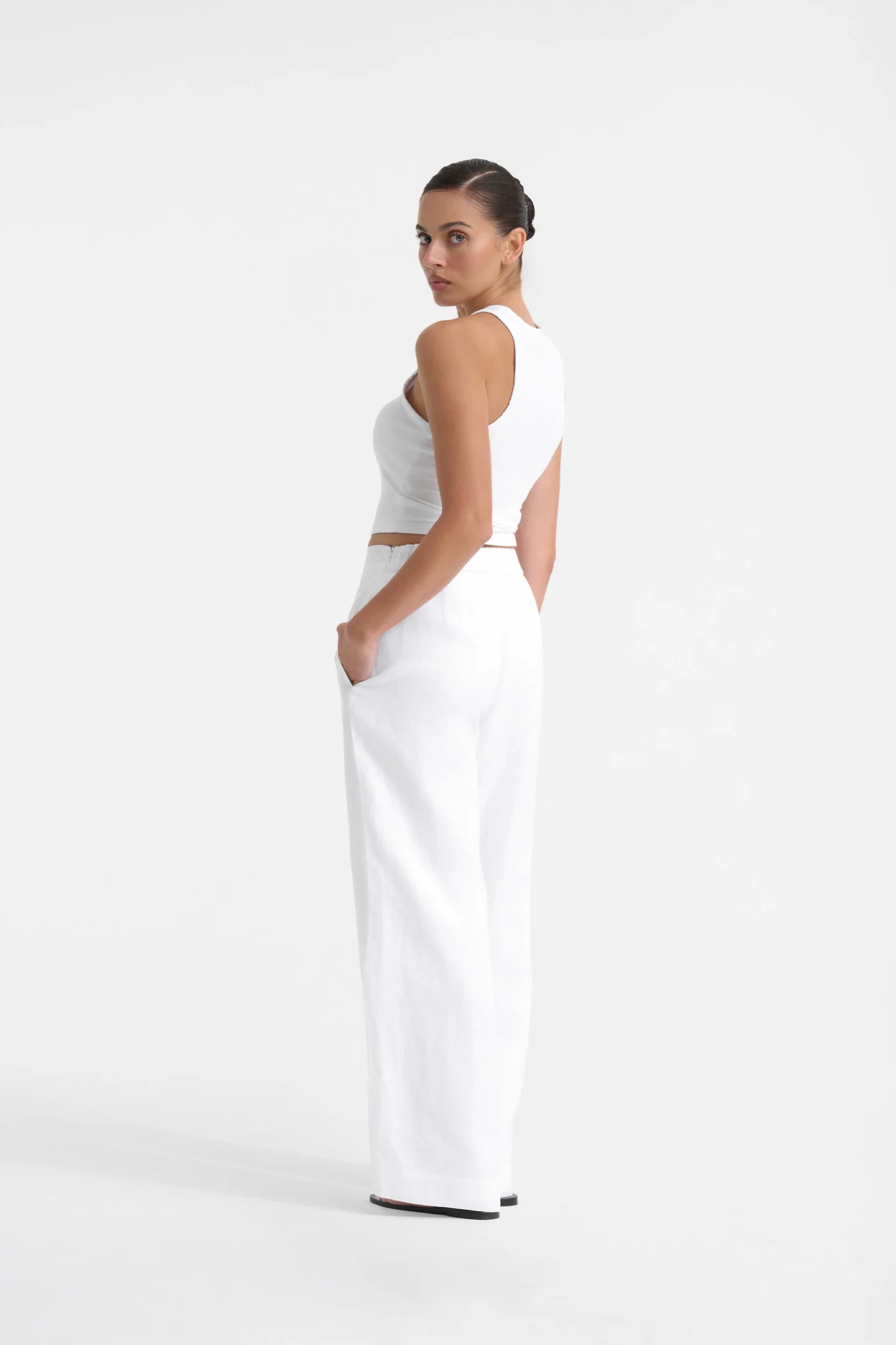 LINEN STRAIGHT LEG PANT - Image 4