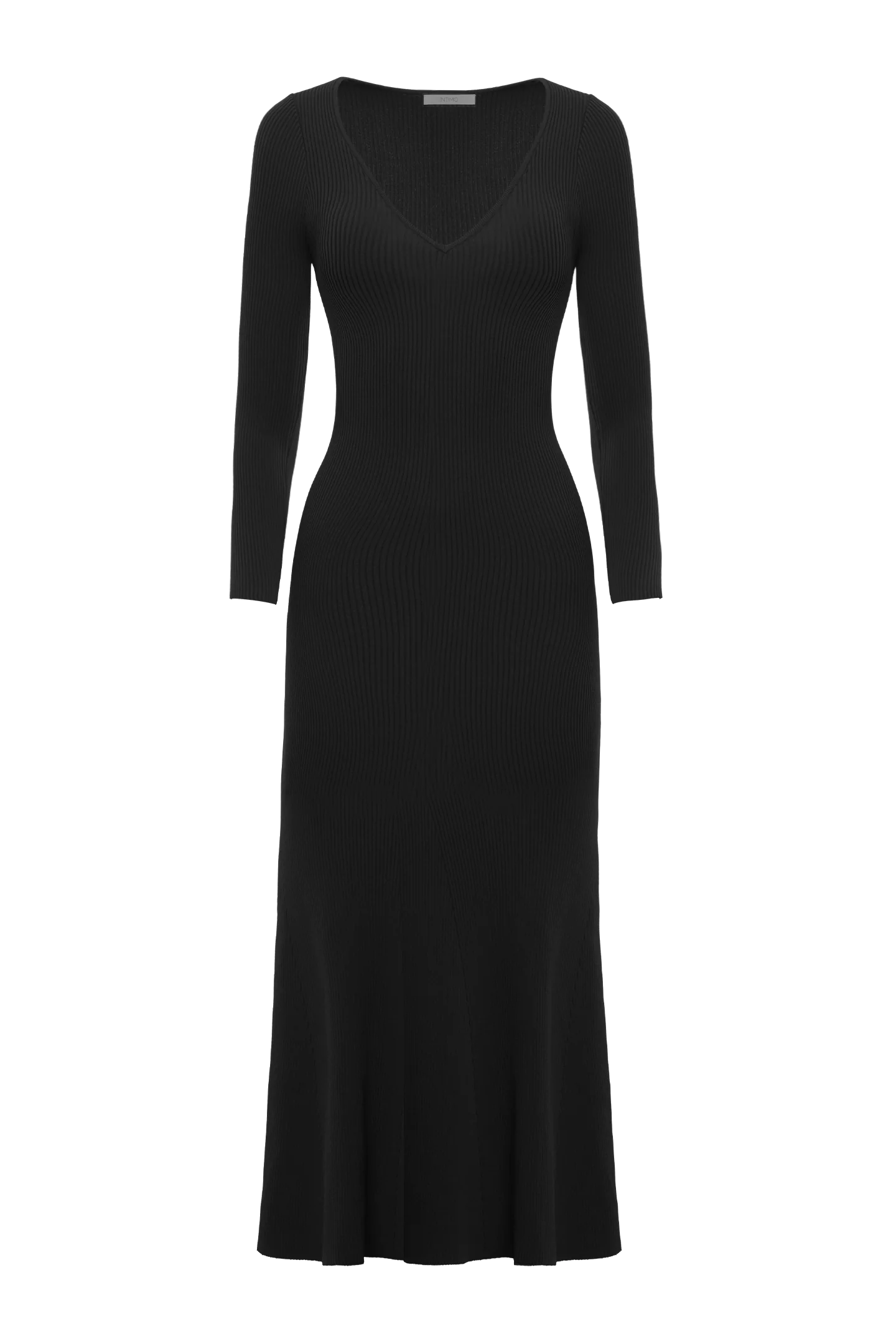 RIB LONG SLEEVE DRESS - Image 7