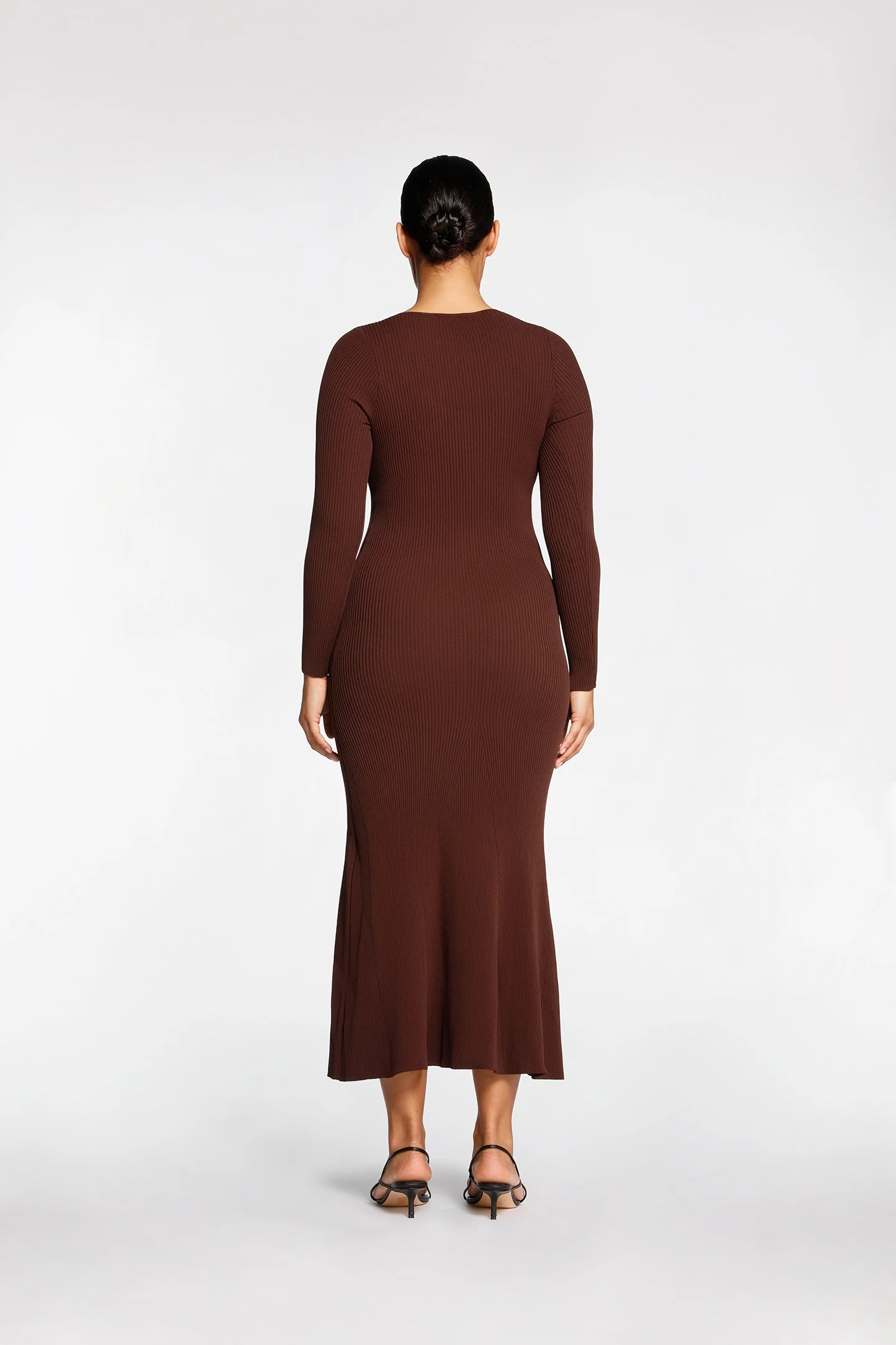 RIB LONG SLEEVE DRESS - Image 3