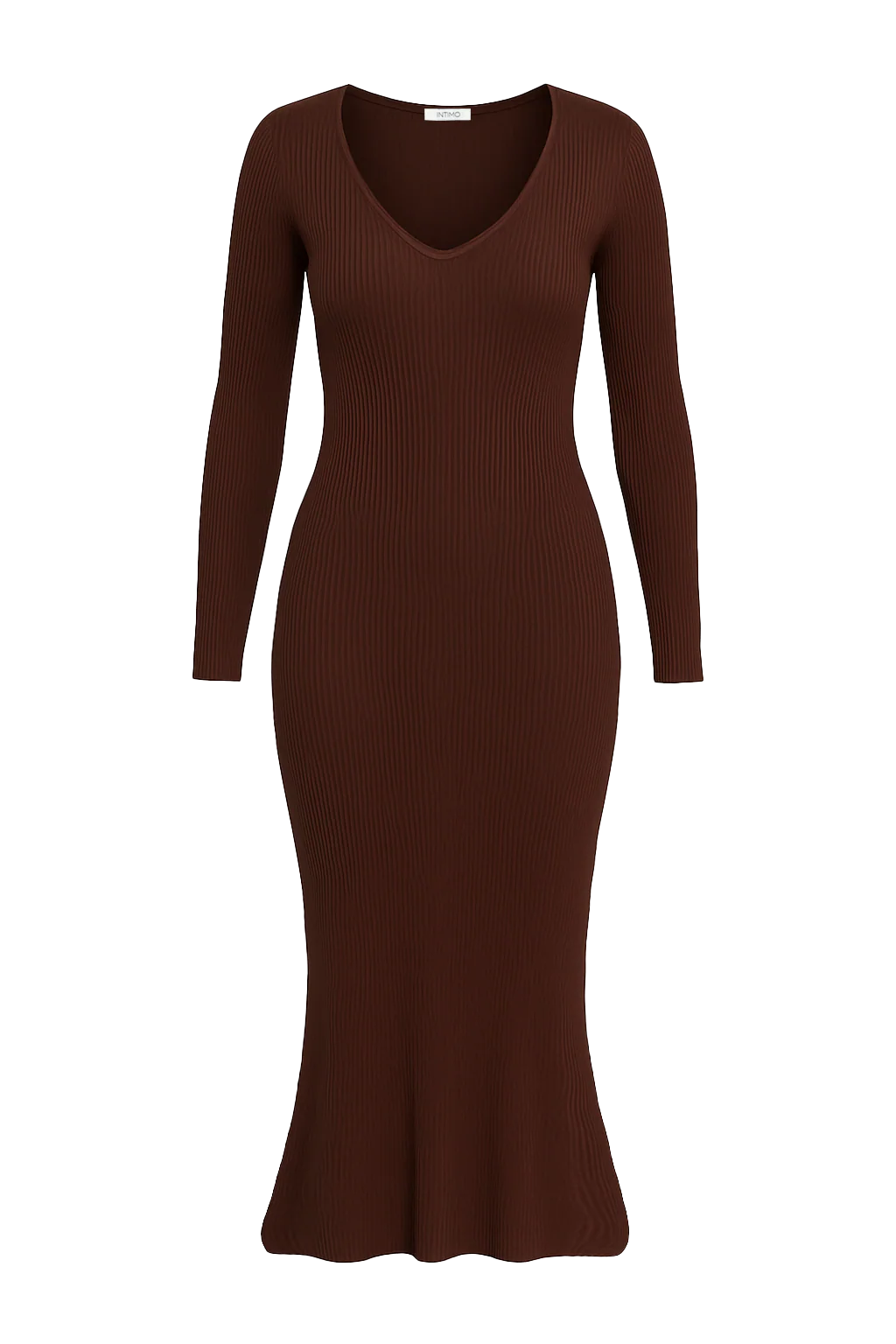 RIB LONG SLEEVE DRESS - Image 6