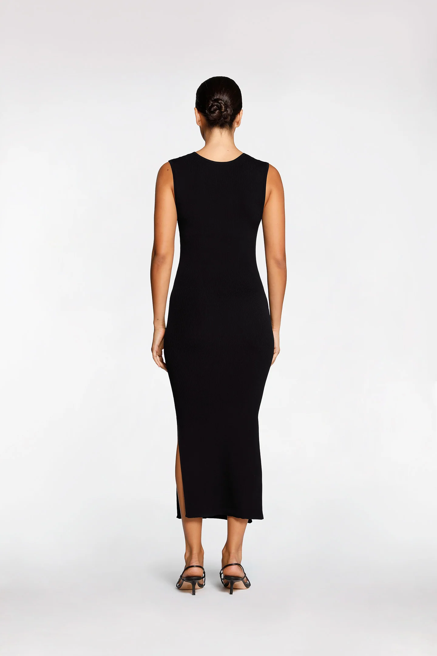 RIB V NECK DRESS - Image 6