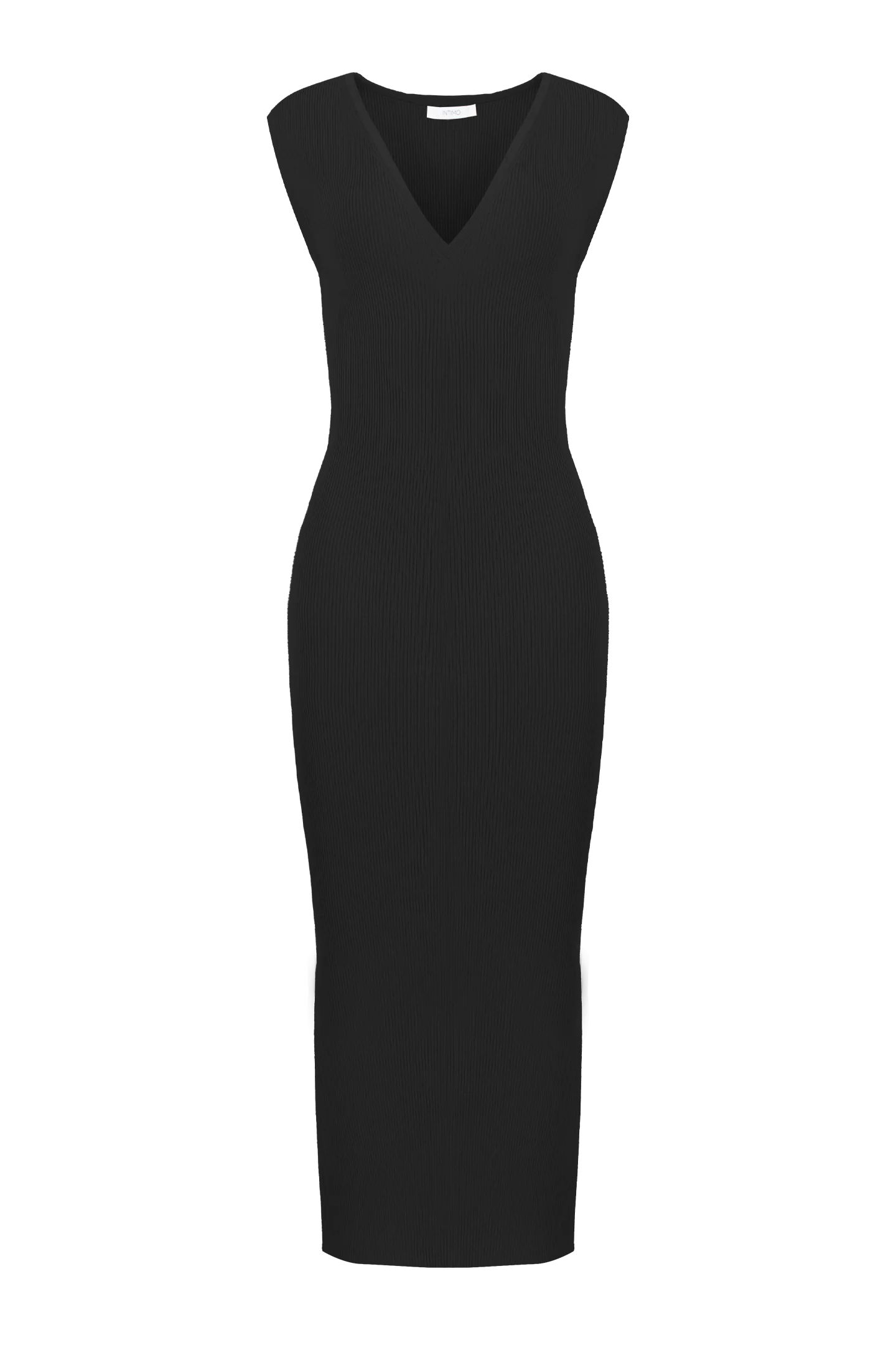 RIB V NECK DRESS - Image 7