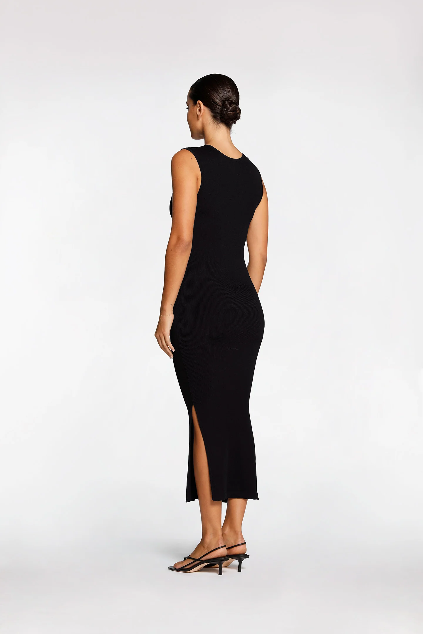 RIB V NECK DRESS - Image 8
