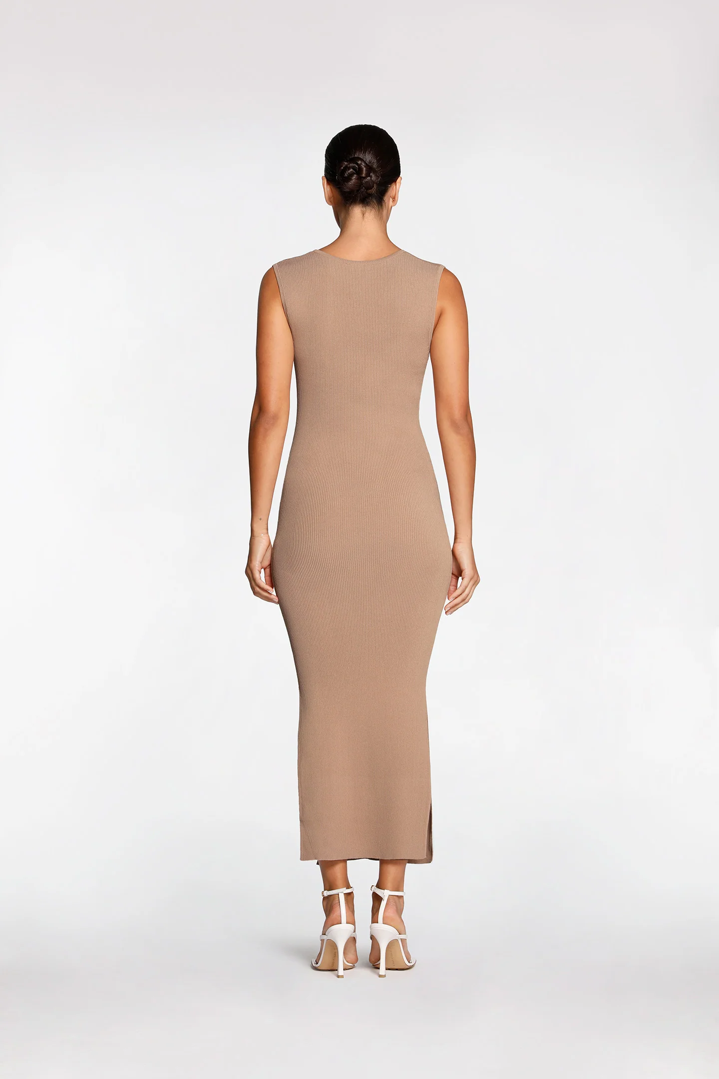 RIB V NECK DRESS - Image 3