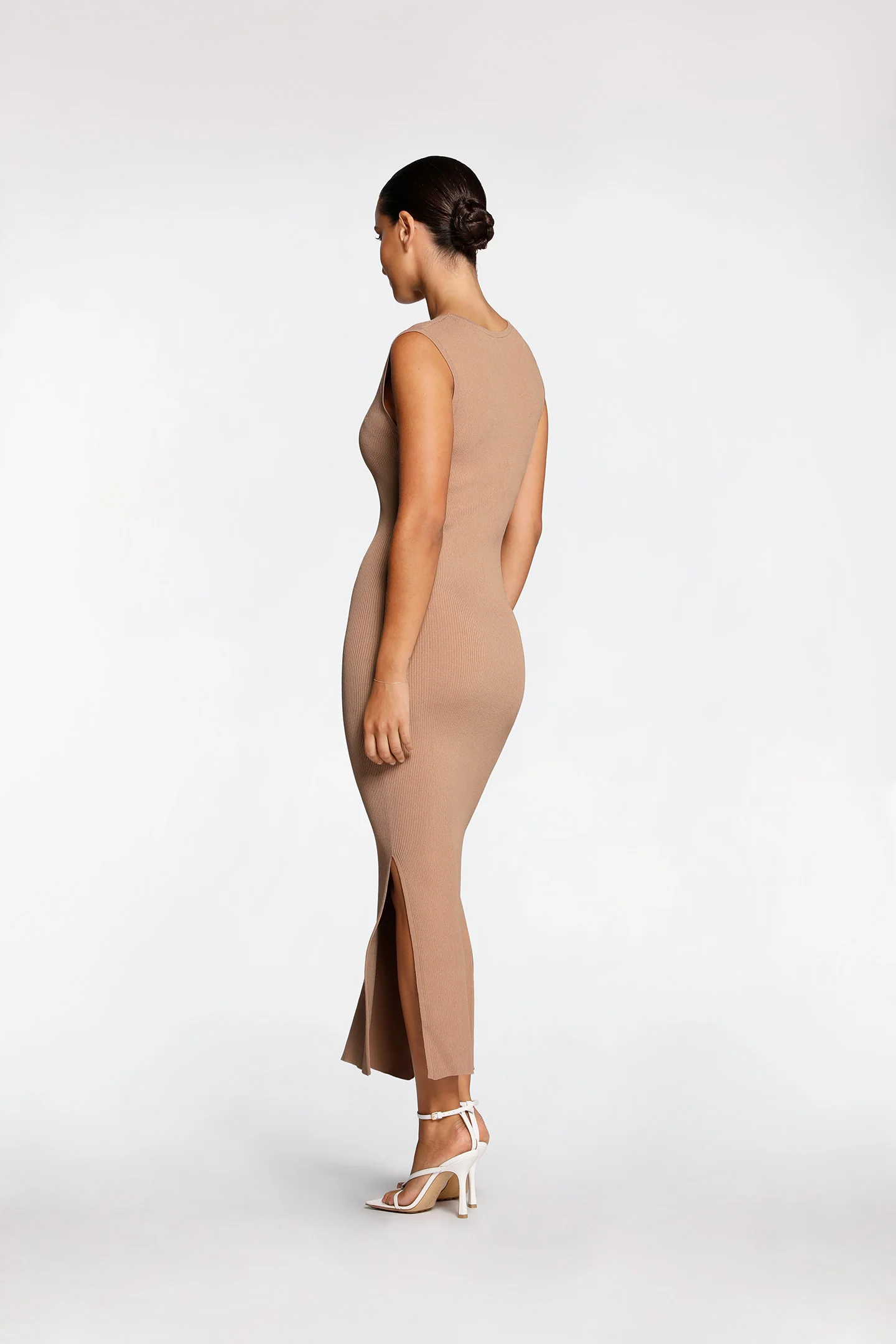 RIB V NECK DRESS - Image 7