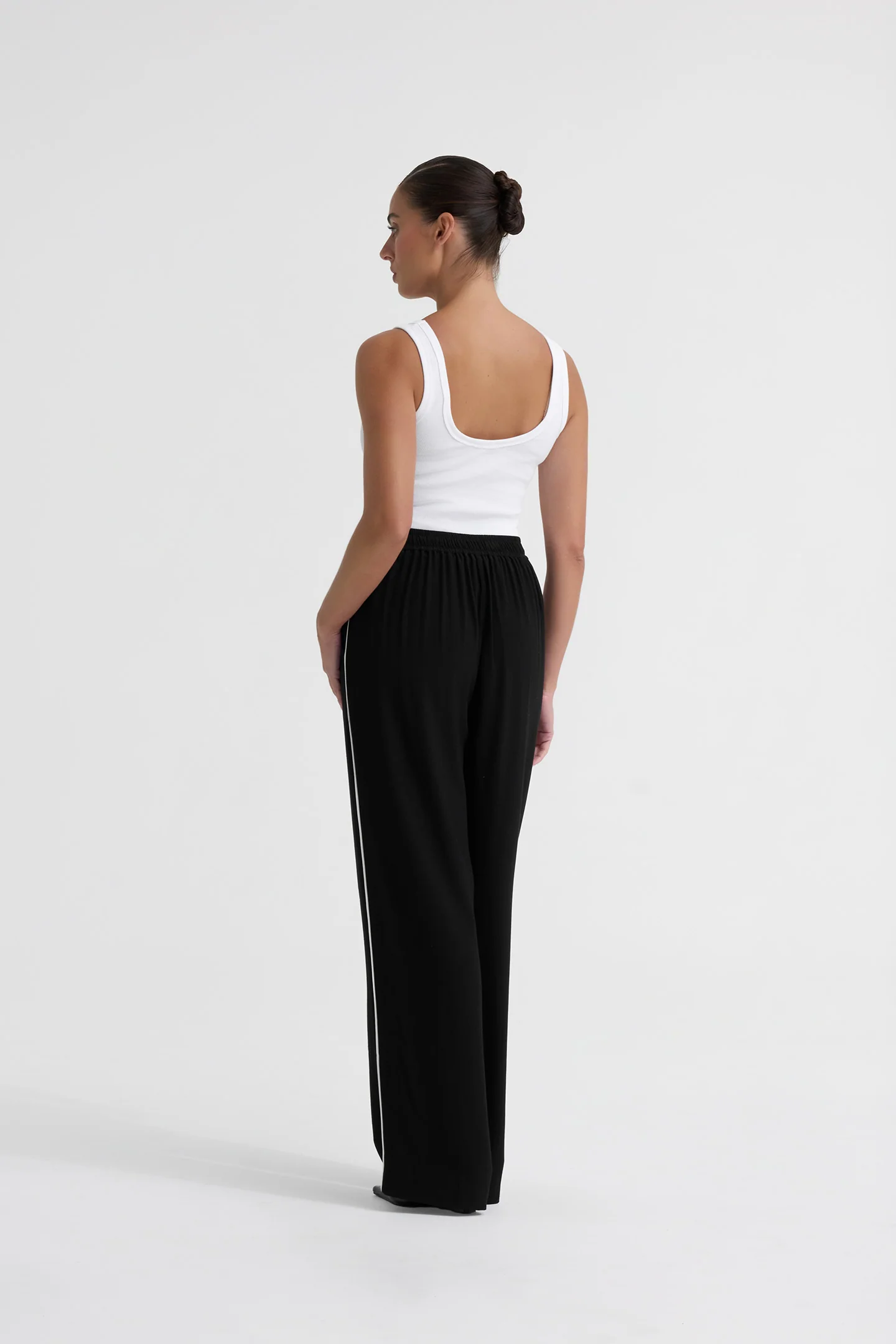 SIDE STRIPE CREPE PANT - Image 4