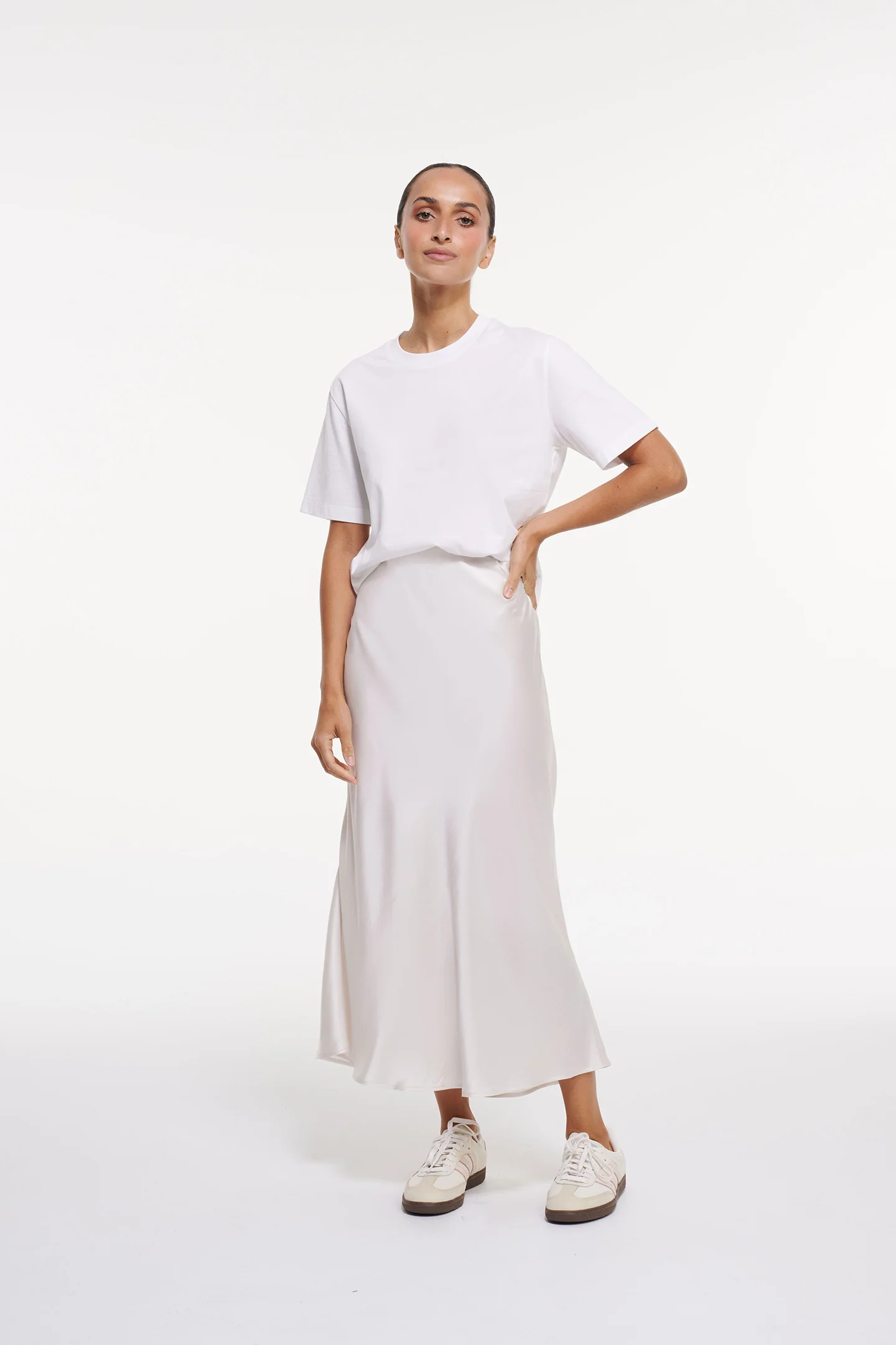 SILK MIDI SKIRT - Image 5