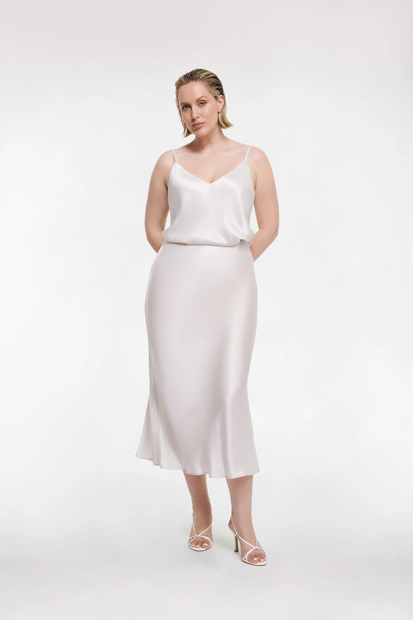 SILK MIDI SKIRT - Image 7