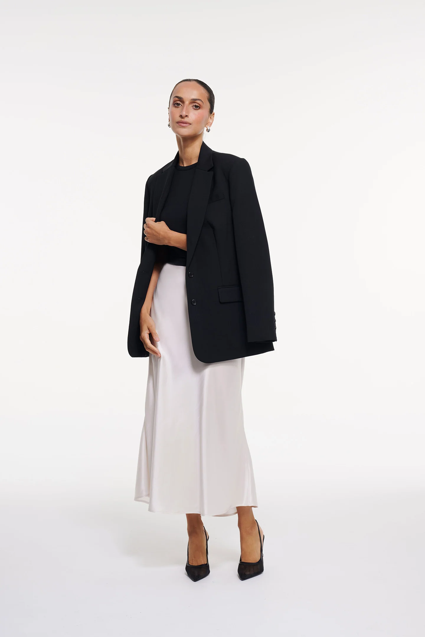 SILK MIDI SKIRT - Image 9